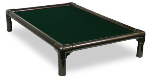 Kuranda Orthopedic Chewproof Elevated Dog Bed - Indoor - Walnut PVC Frame - Ballistic Nylon Fabric