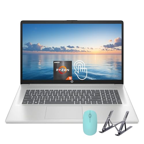 HP 17.3 inch Laptop, AMD Ryzen 5 7530U Processor (Beats Intel Core i7-1065G7), 17.3" HD+ Touchscreen, 32GB RAM, 1TB SSD, Windows 11 Home, Wi-Fi