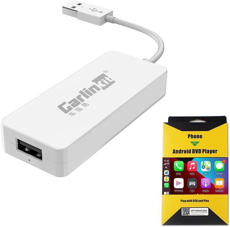 CarlinKit Wired CarPlay USB Dongle with Car Radio System Android Version 4.4.2 and Above