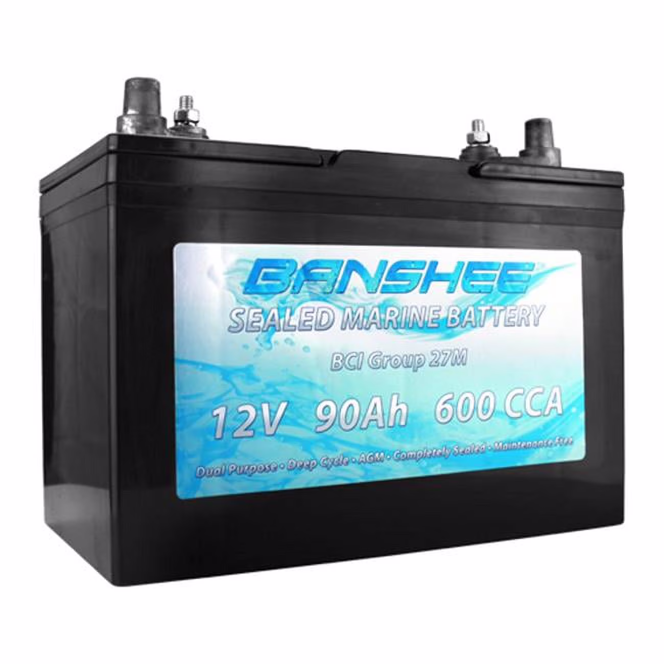 Banshee  Group 27 Sealed AGM Deep Cycle Dual Purpose Marine Battery