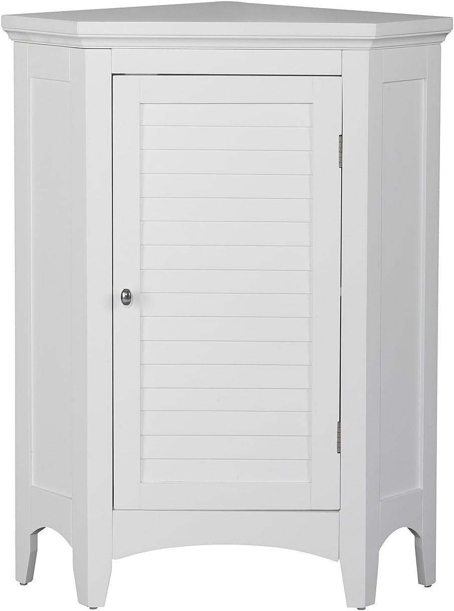 Teamson Home Glancy Bathroom Storage Floor Cabinet, White