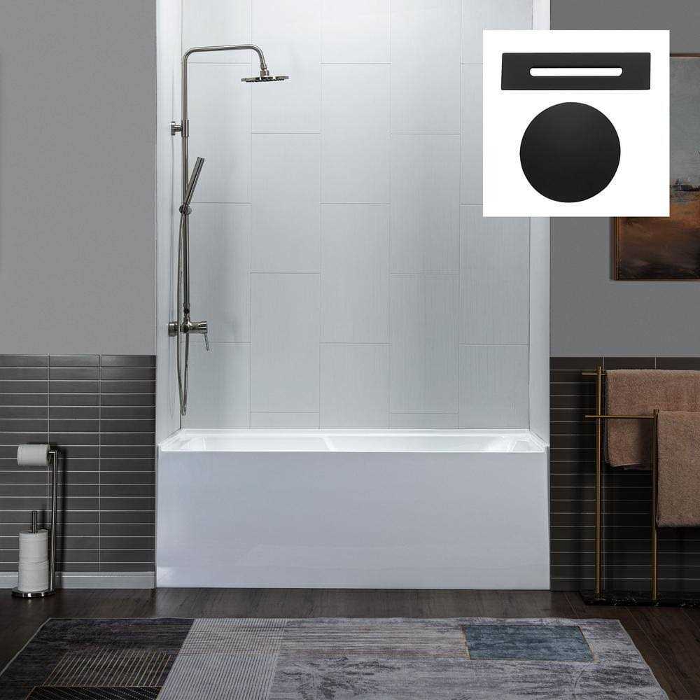 WoodBridge 60 x 30 Alcove/Tile in Soaking Acrylic Bathtub - Shop Hardware Tools Online Store
