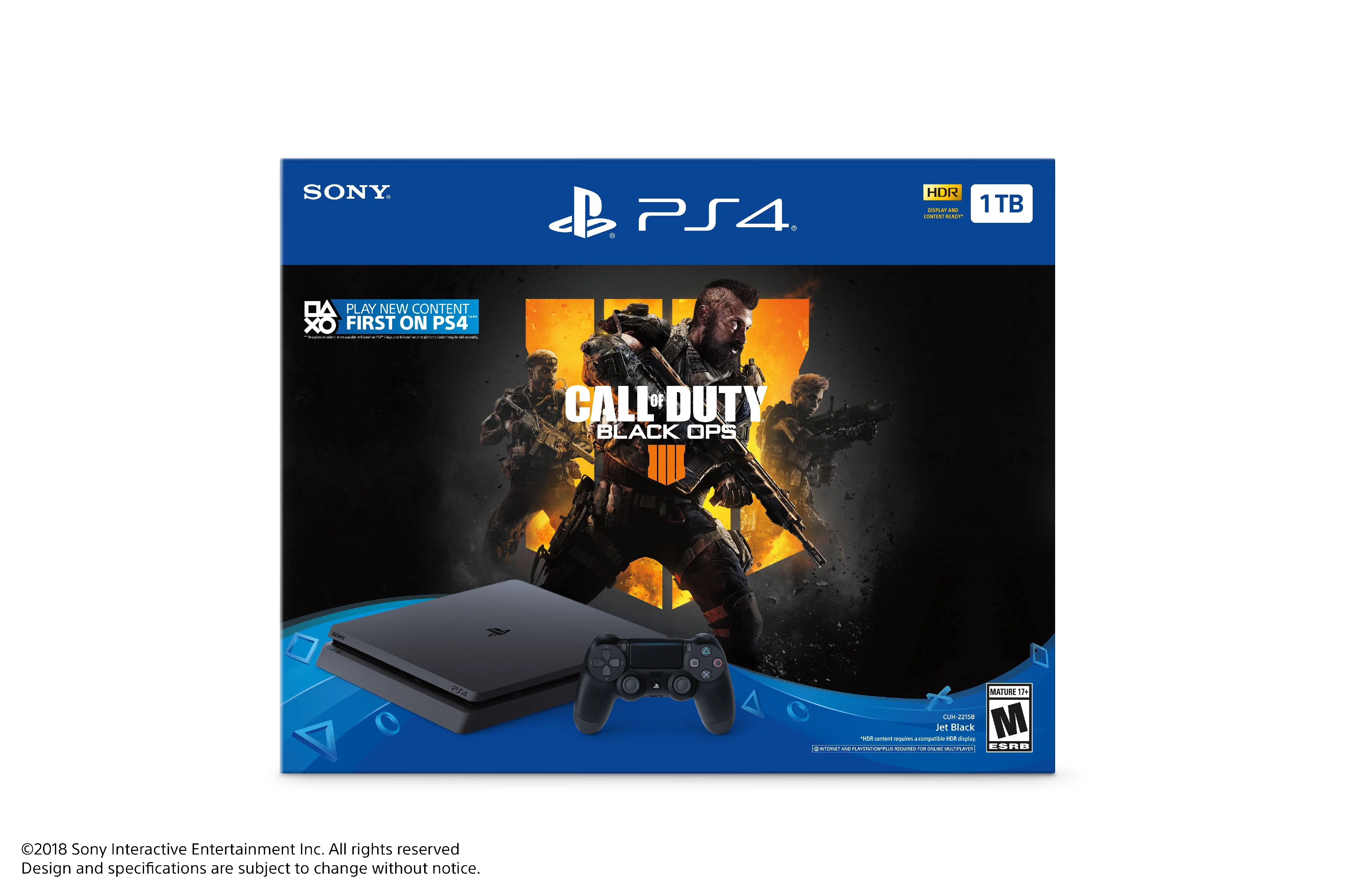 Sony PlayStation 4 1TB Slim System, w/ Call of Duty: Black Ops 4, 3003223 - Radiant Selections