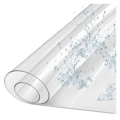 Clear Vinyl Plastic Floor Runner Protector Runner Rug Hardwood Cover Protector Clear Carpet, Wood Floor/Tile/Table Top Waterproof Rug Runner