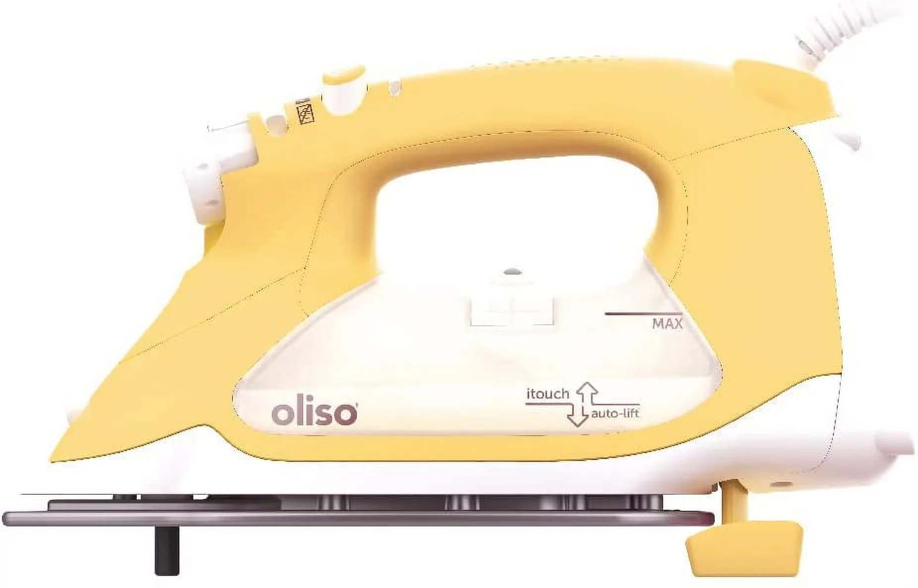 Oliso TG1600 Pro Plus 1800 Watt Smart Iron with Auto Lift Sewing Crafting Ironing Steam Iron, Yellow