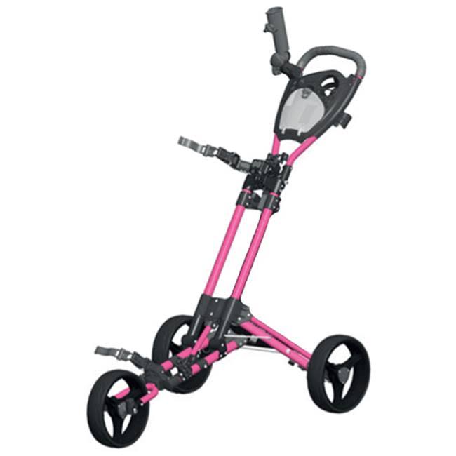 Spin It Golf Products 3 Wheel Golf Push Cart - Pink