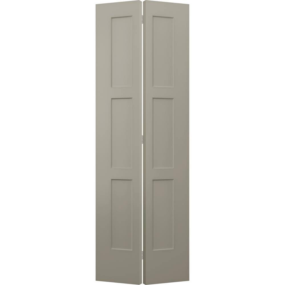 JELD-WEN 32 in. x 96 in. Birkdale Desert Sand Paint Smooth Hollow Core Molded Composite Interior Closet Bi-Fold Door