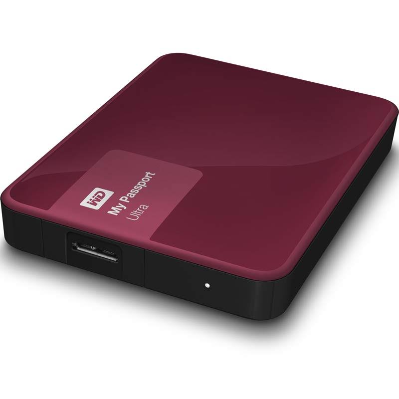 WD 3tb USB 3.0 My Passport Ultra Portable External Hard Drive - Berry