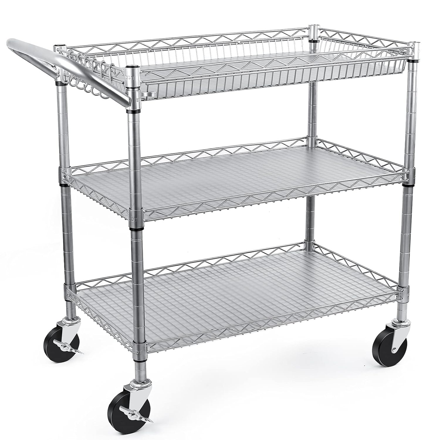 WDT Heavy Duty 3 Tier Rolling Utility Cart