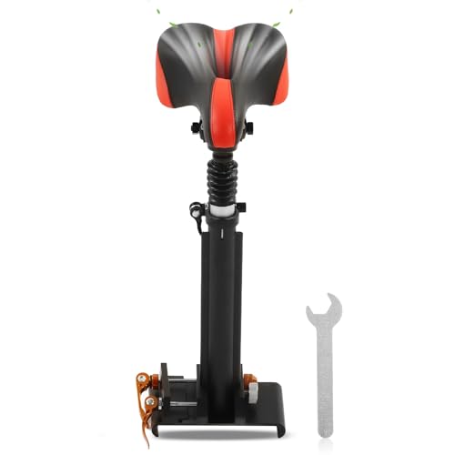 Foldable Adjustable Electric Scooter Seat Electric Scooter Seat Saddle Aluminum Alloy Replacement for Electric for M365, Foam Padded