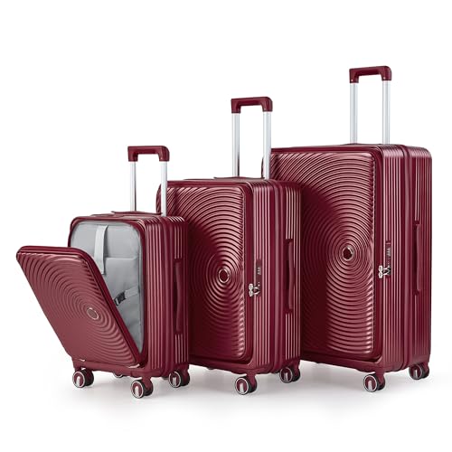 Merax 3 Piece Luggage Sets, Expandable Carry On Luggage with TSA Lock Airline Approved