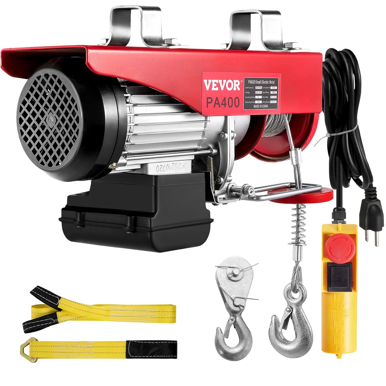 VEVOR Electric Hoist, 880LBS Electric Winch, Steel Electric Lift