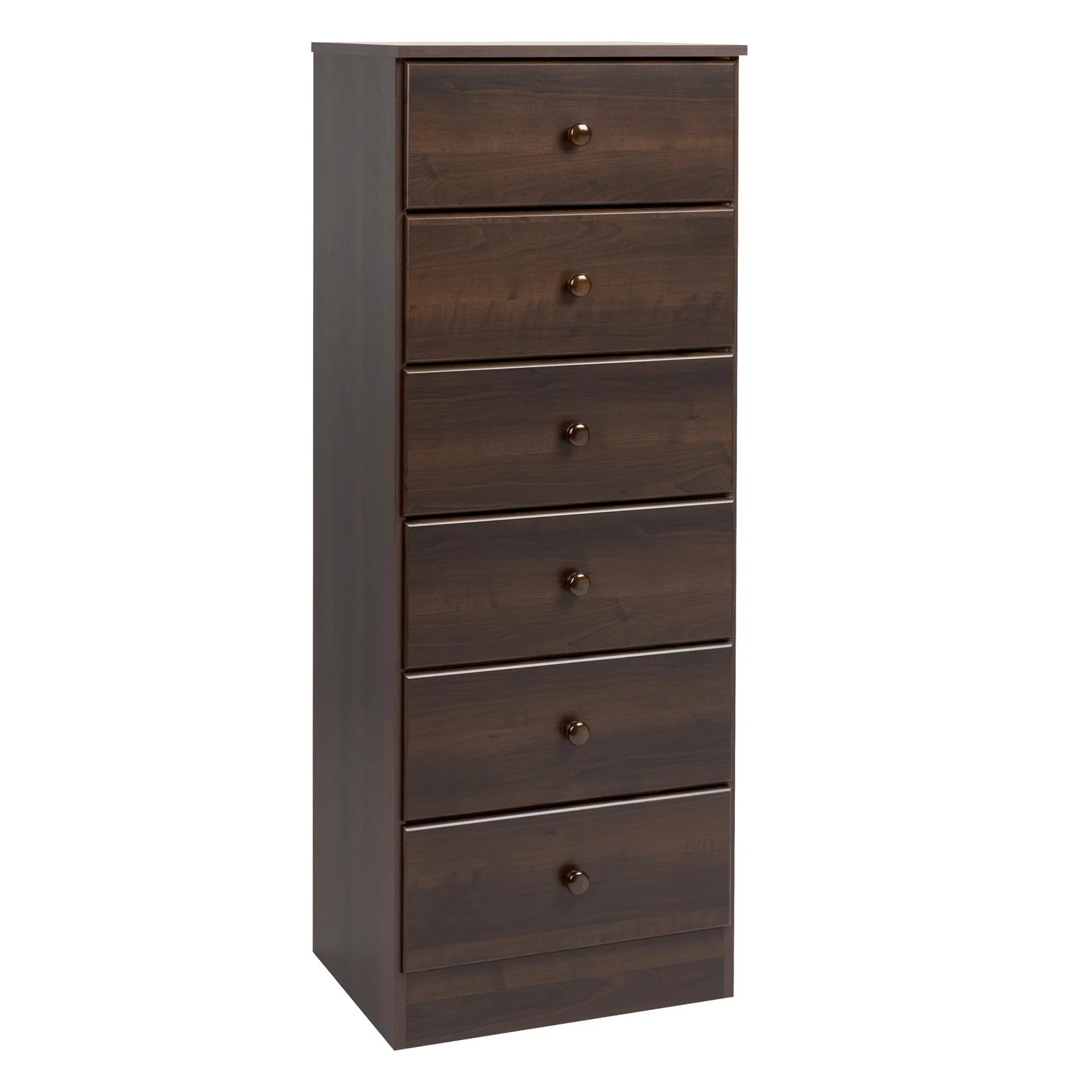 Prepac Astrid Tall Black Dresser: 16D x 20W x 52H, 6-Drawer Chest for Bedroom by Prepac - Perfect Chest of Drawers for Ample Storage