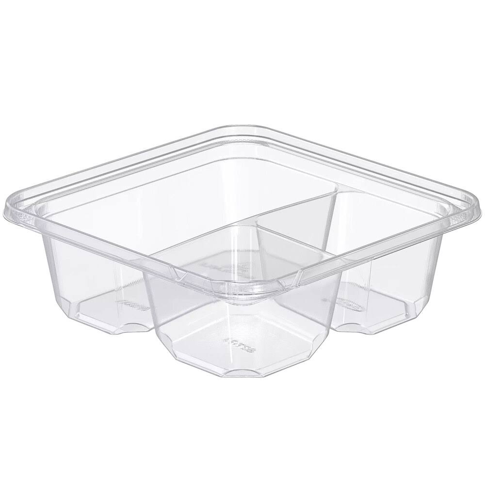 Dart SBTG3 TamperGuard 3-Compartment Tamper-Resistant, Tamper-Evident Container - 300/Case