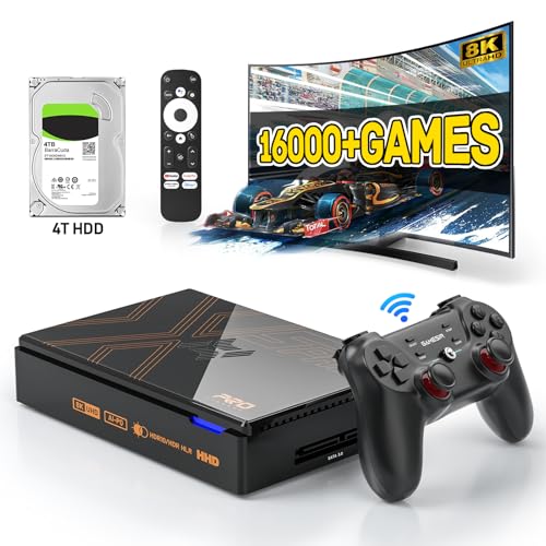 Kinhank Super Console X5 PRO Retro Game Console with 16000+Games,Rock Chip RK3588S,Emulator Console with Game&TV System,8K UHD Output,SATA 3.1,BT 5.0