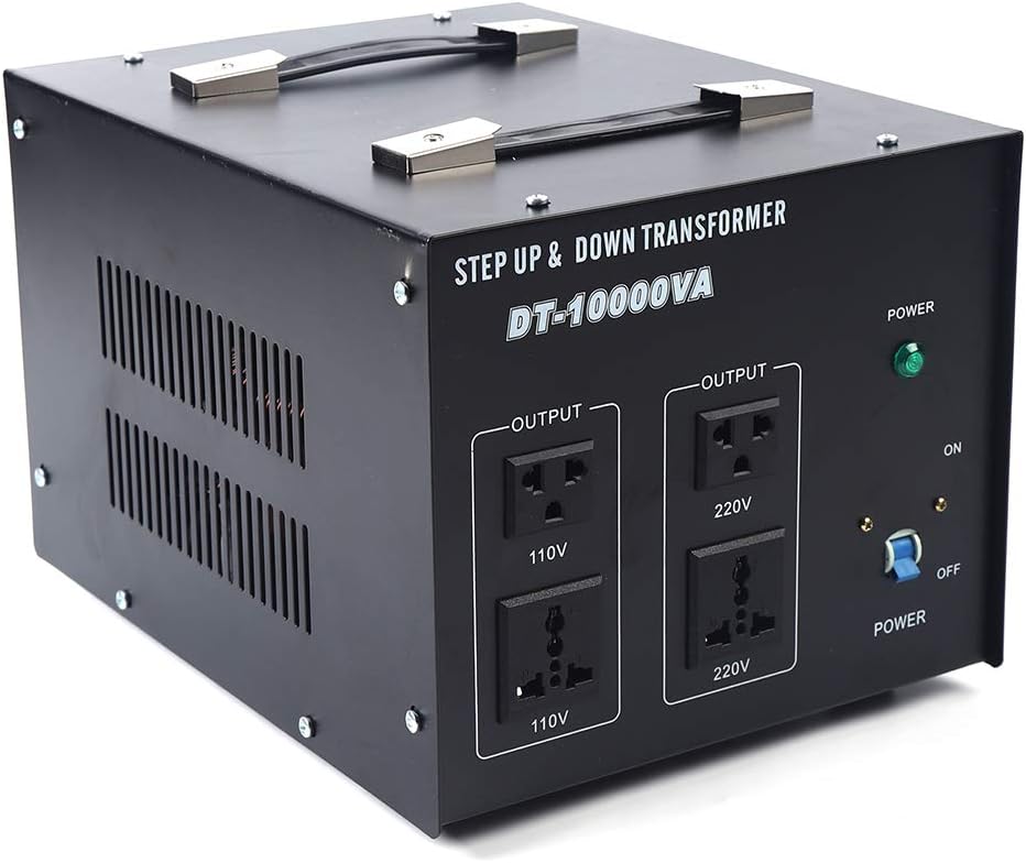 10000W Voltage Converter Transformer Step Up/Down 110V/220V Heavy Duty Voltage Converter USB Transformer Power Converter with 2 US Outlets