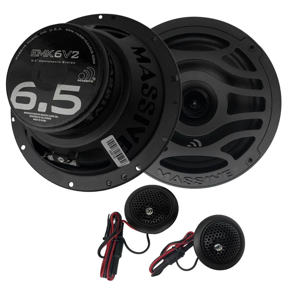 Massive Audio EMK6 V2 - 6.5" 125 WATTS RMS COMPONENT KIT SPEAKERS