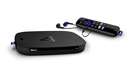 Roku 4 | HD and 4K UHD Streaming Media Player with Enhanced Remote (Voice Search, Lost Remote Finder, and Headphone), Quad-Core Processor