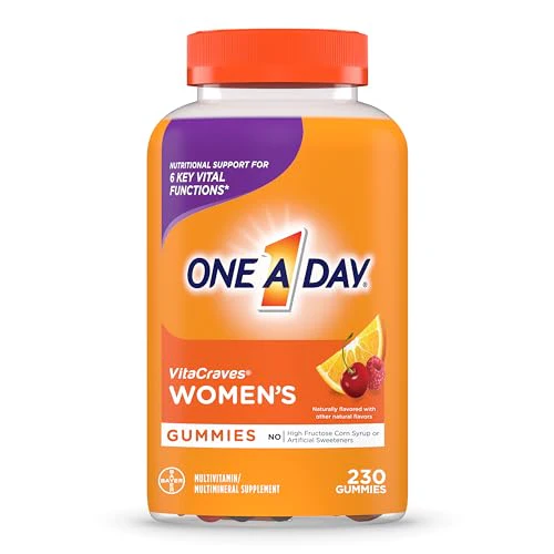 One A Day Women’s Multivitamin Gummies, Supplement with Vitamin A, Vitamin C, Vitamin D, Vitamin E and Zinc for Immune Health Support, Calcium & more