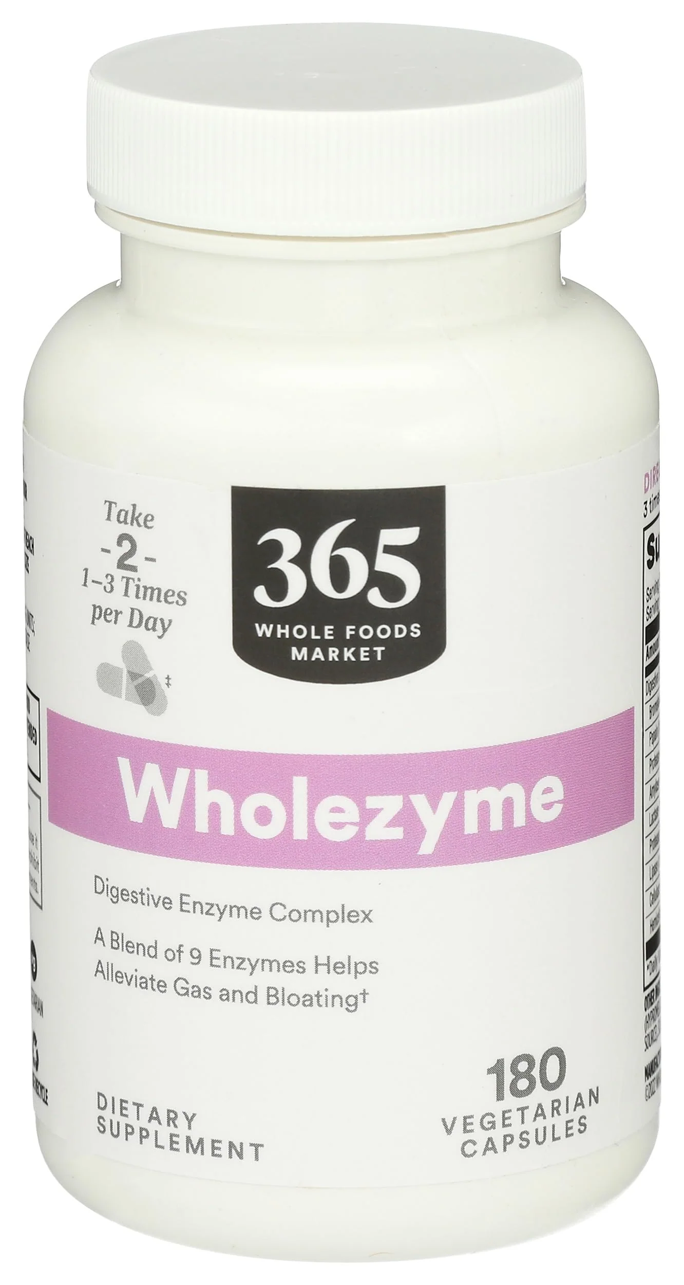 365 by Whole Foods Market, Wholezyme, 180 Count - Kansas Nuitrition - HNZSDS