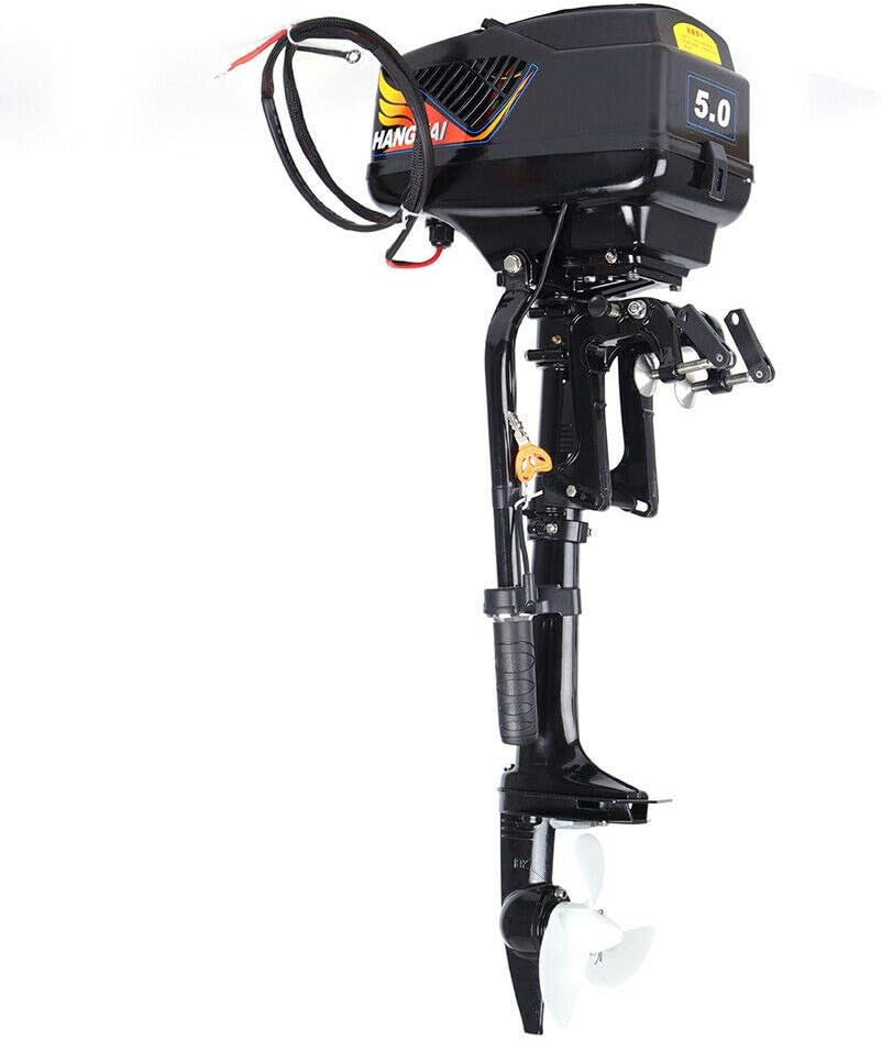 Outboard Boat Motor, 48V 1200W Electric Trolling Motor Engine Outboard Propeller Motor Fishing Boat Engine for Inflatable Boat Dinghy Kayaks Canoe