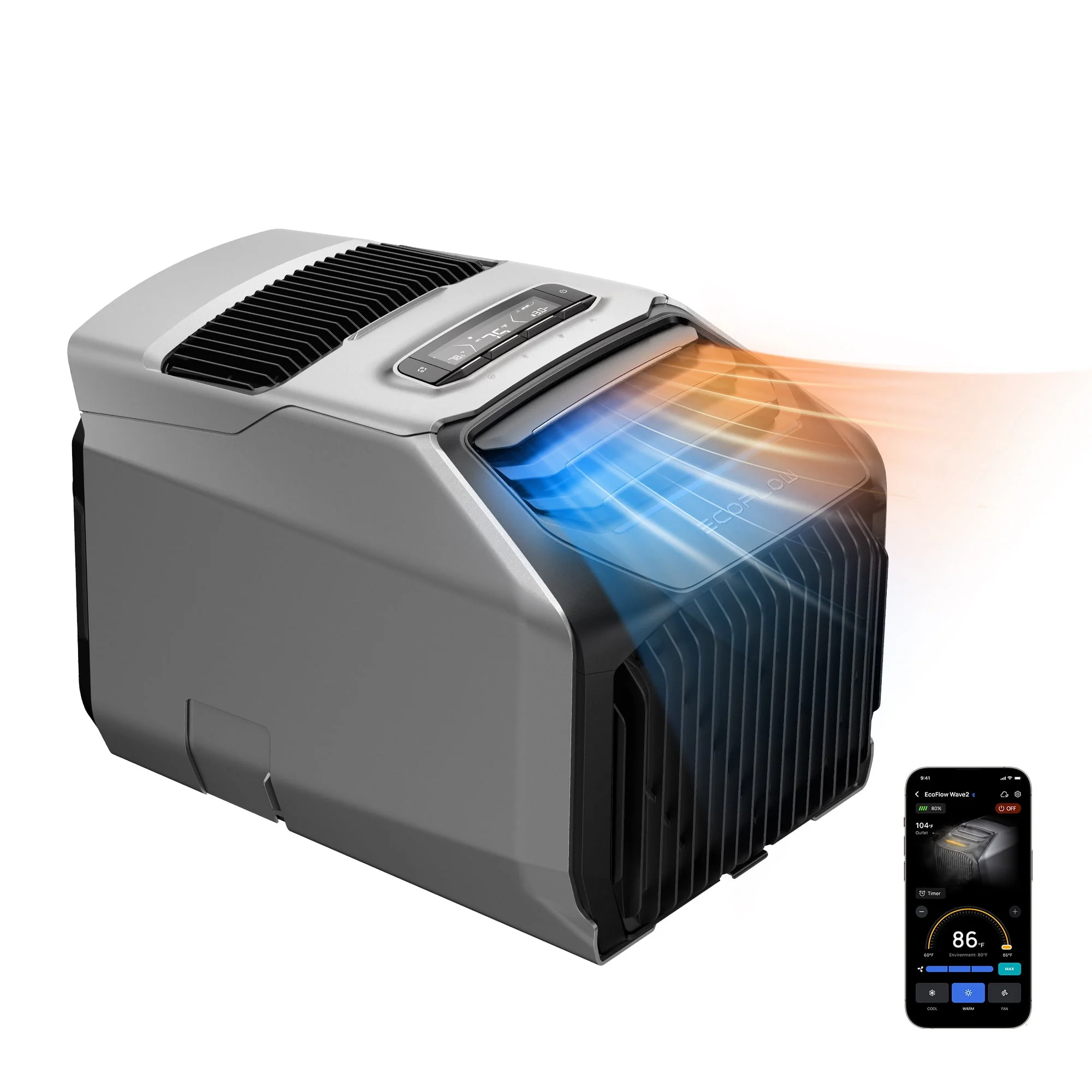EcoFlow Portable Air Conditioner with Heat 5100 BTU for Outdoor WAVE 2, Air Conditioning Unit