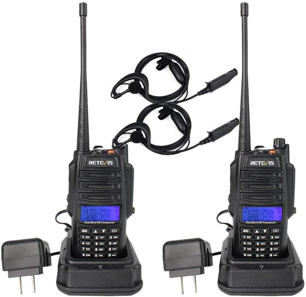 Retevis RT6 Waterproof Dual Band Radio,Walkie Talkies Adults,Flashlight,VOX