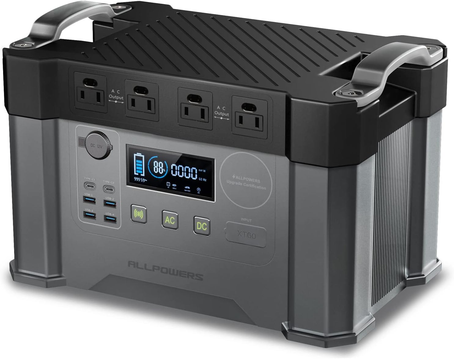 ALLPOWERS Portable Power Station Monster X 2000W (Peak 4000W) Solar Generator MPPT 1500Wh Backup Battery with 4 AC Outlets Emergency Power for