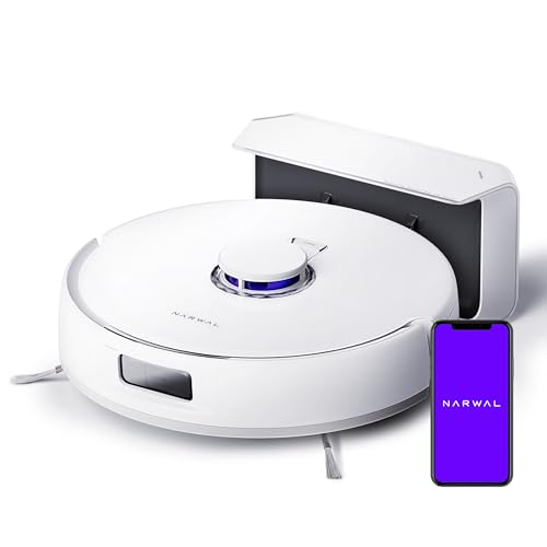 NARWAL Freo X Plus Robot Vacuum and Mop, 7-Week Dust Storage, 7800Pa Suction, Zero Tangles, Tri-Laser Obstacle Avoidance, LiDAR Navigation