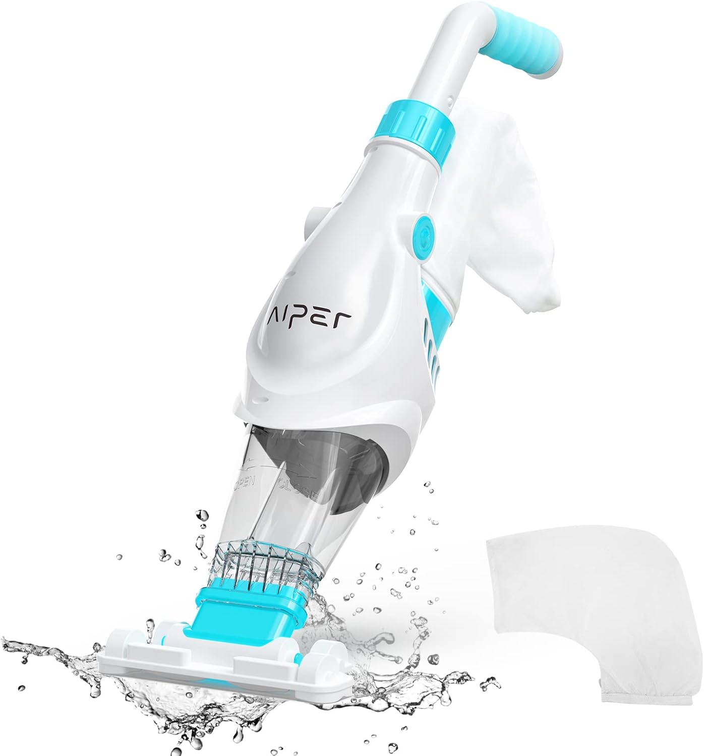 AIPER Pool Vacuum Cordless - Handheld Rechargeable Cleaner | 60 Min Run Time, Spa Vacuum for Hot Tub