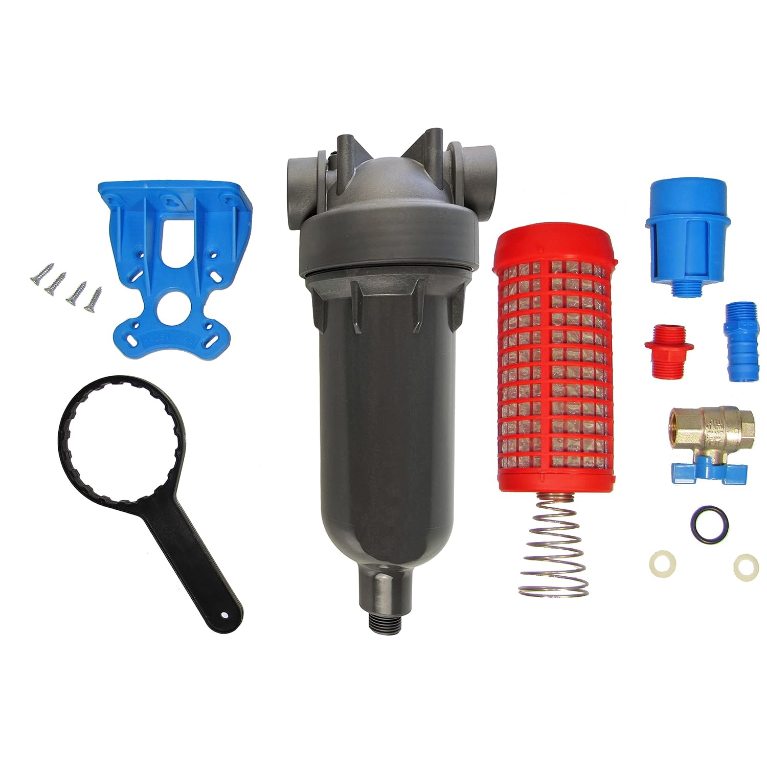 KleenWater HotSpin High Temperature Hot Water Filter, Periodically Open Drain Valve to Clean Screen, for Dirt Sediment Sand Silt and Grit Entrapment