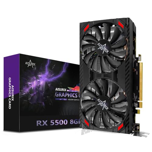 RX 5500 XT 8gb GDDR6 Graphics Card,128 Bit, 2XDP, HDMI, PCI Express 4.0X8, 8pin with Fan Intelligent System