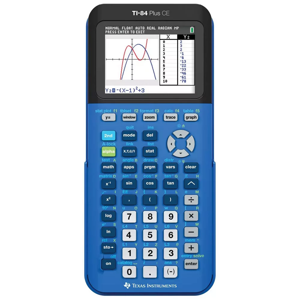 Texas Instruments 84 Plus CE Calculator - Blue - Curated Treasures Market
