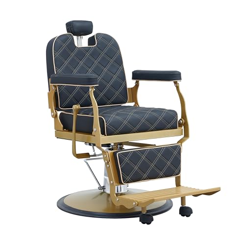 Classic Barber Chair for Barbershop, Heavy Duty Salon Chair for Hair Stylist, Stylist Chair Hydraulic Reclining Salon Chair
