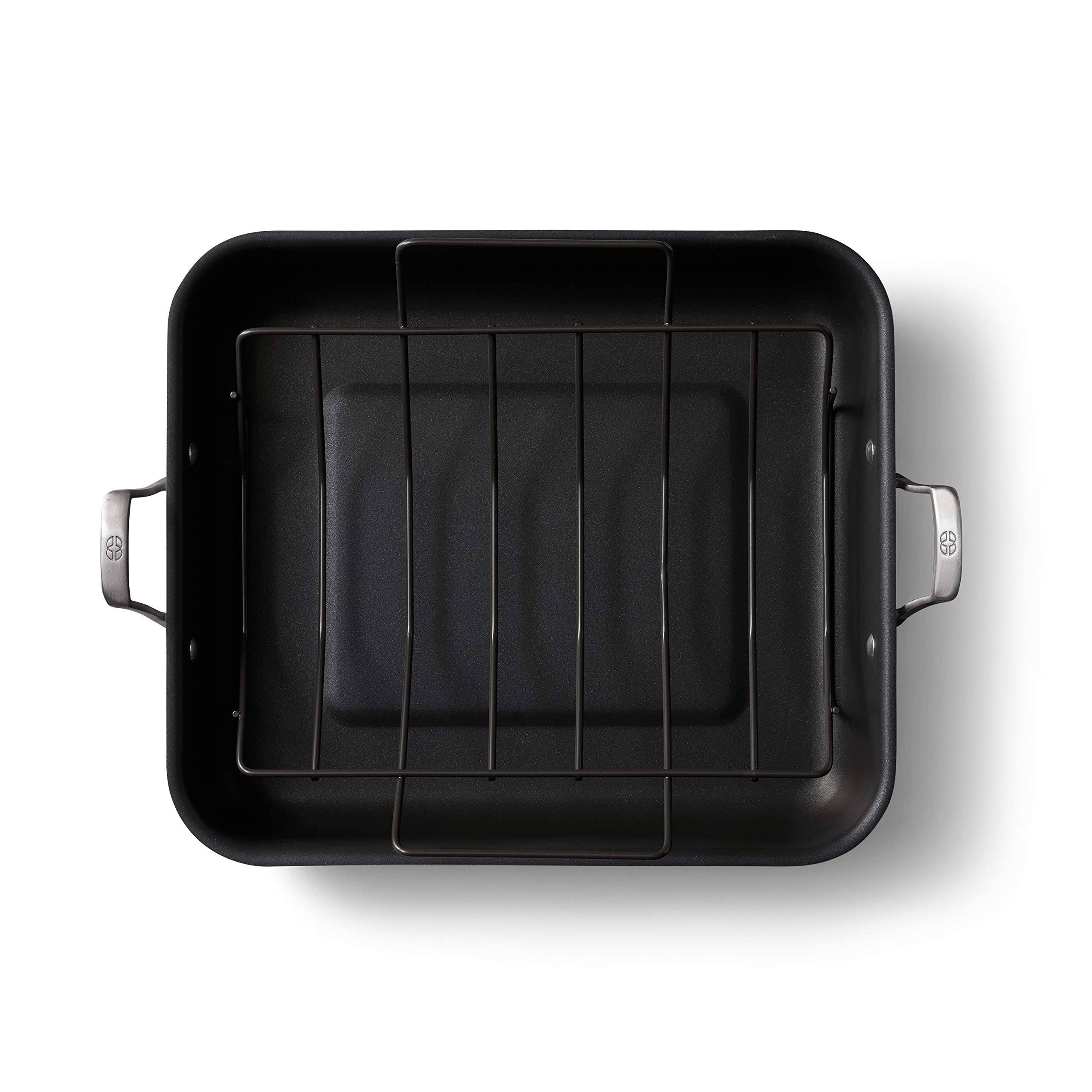 Calphalon Premier Hard Anodized Nonstick 16x22 Roaster with Rack - Black