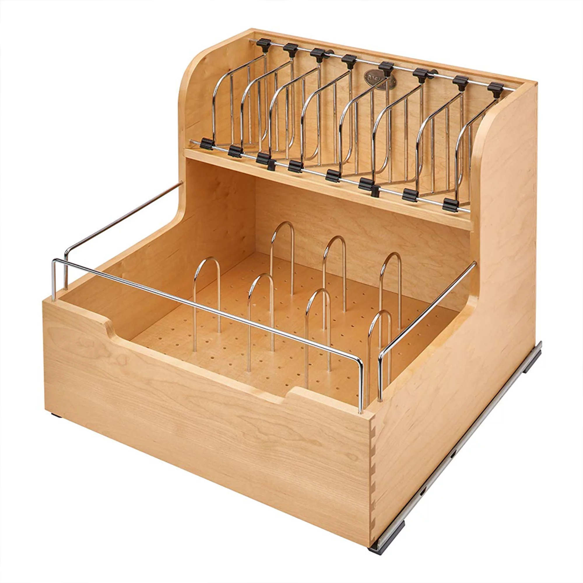 Rev-A-Shelf Food Storage Container Organizer Soft-Close, Natural