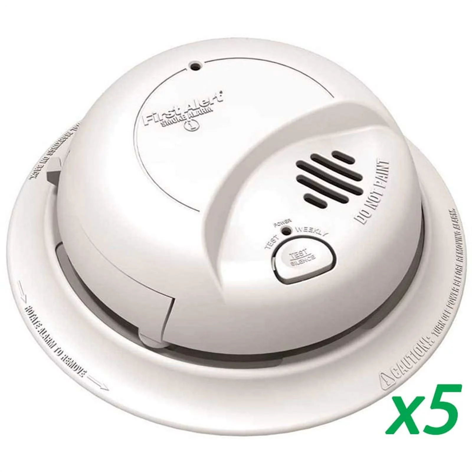 First Alert BRK 9120B (5pack) AC Powered Smoke Detector Alarm w/Battery Backup - Curated Treasures Market