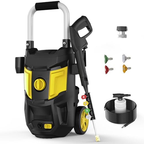 Electric Pressure Washer - 4500 PSI 2.8 GPM Electric Power Washer with 35FT Power Cord, 4 Different Nozzles, Soap Cannon for Car, Garden, Yard, House