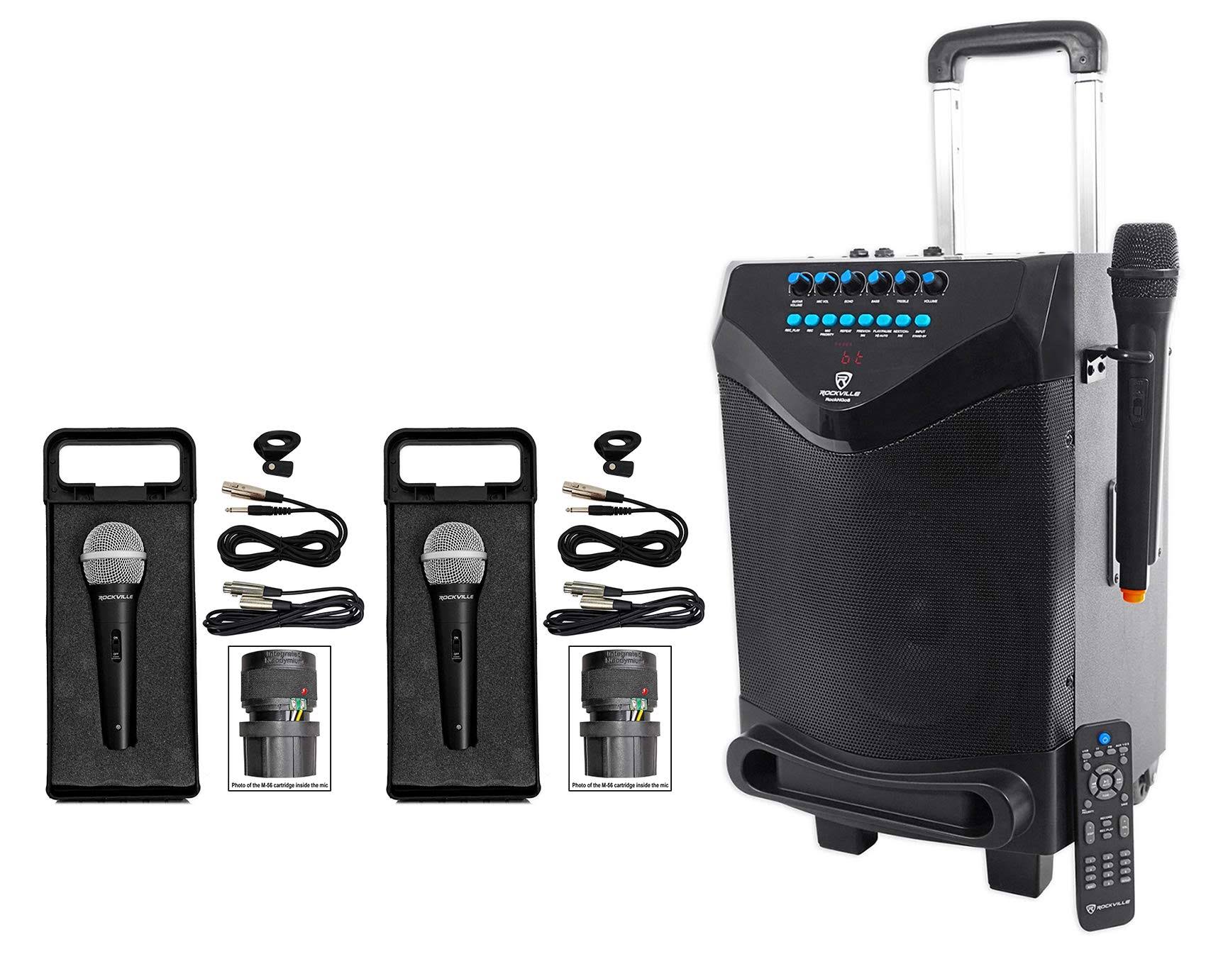 Rockville 8x22 Portable YouTube Bluetooth Karaoke Machine/System+(3) Microphones - Avayadevconnect