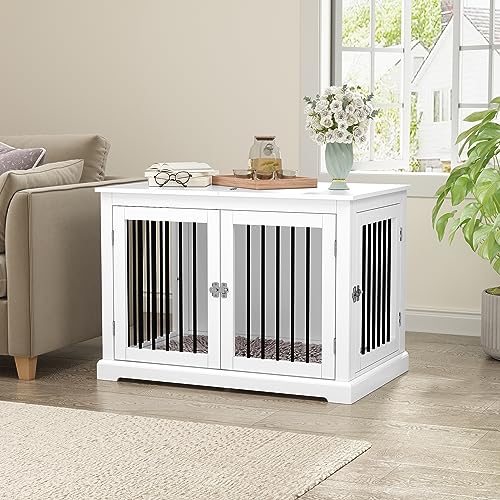 Dog Crate Furniture with Cushion, Dog Crate End Table Large, Indoor Dog Kennel, Dog House, Dog Cages for Large Dogs