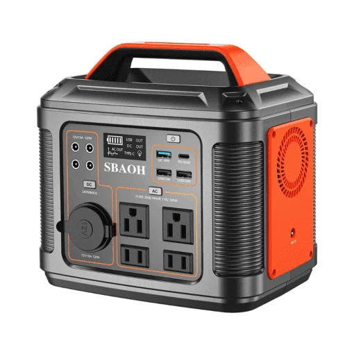 Sbaoh Portable Power Station, 300W 296Wh Solar Generator Quick Charge / 110V AC Outlets/DC Ports and LED Flashlight