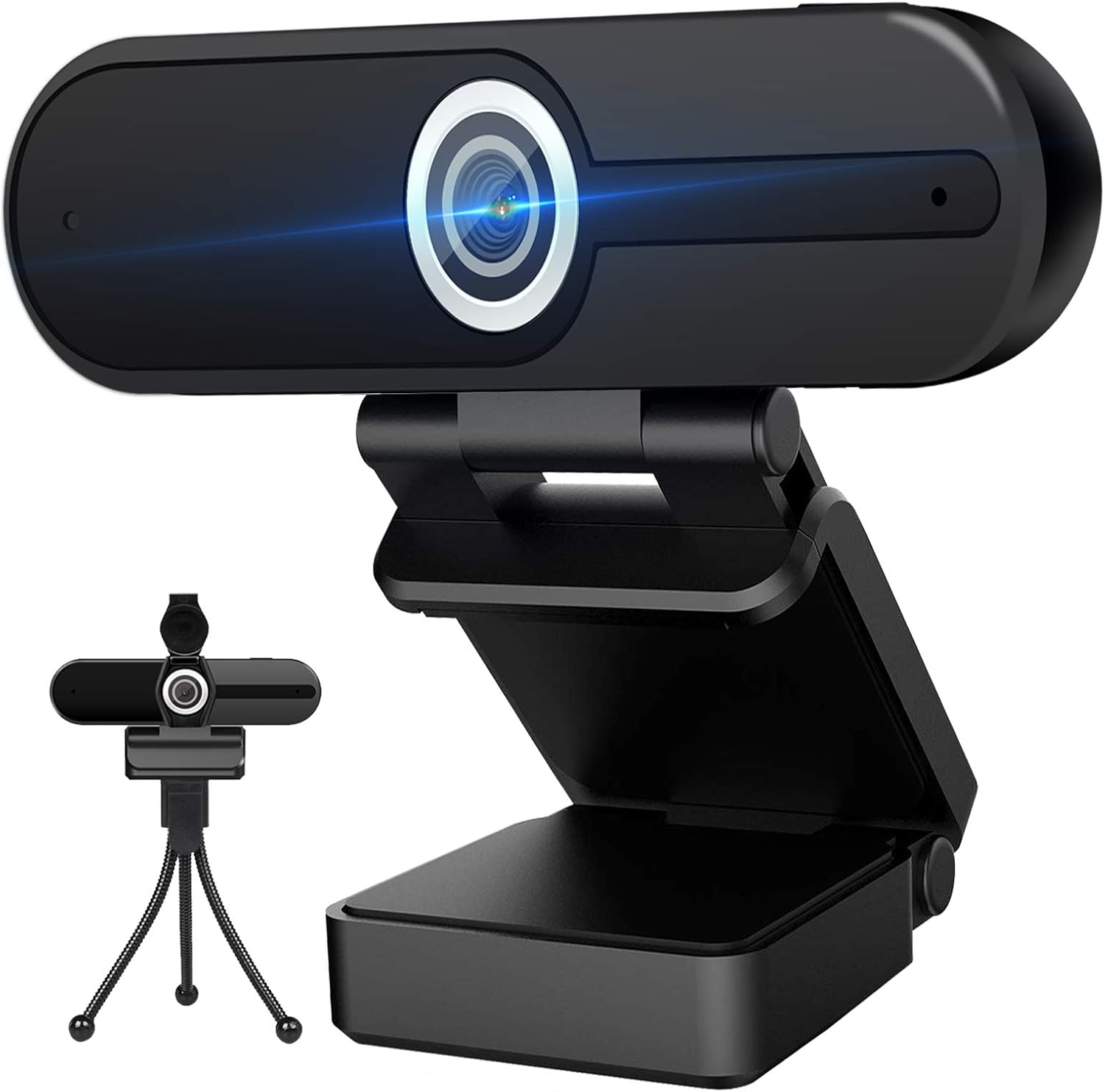 4K Webcam with Microphone Computer Camera 8MP USB Webcam 1080P for Video Calling, Conference, Streaming, Webcam with Privacy Cover and Mini Tripod