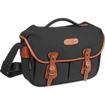 Billingham Hadley Pro Shoulder Bag (Black Canvas u0026 Tan Lea Bi 505201-70