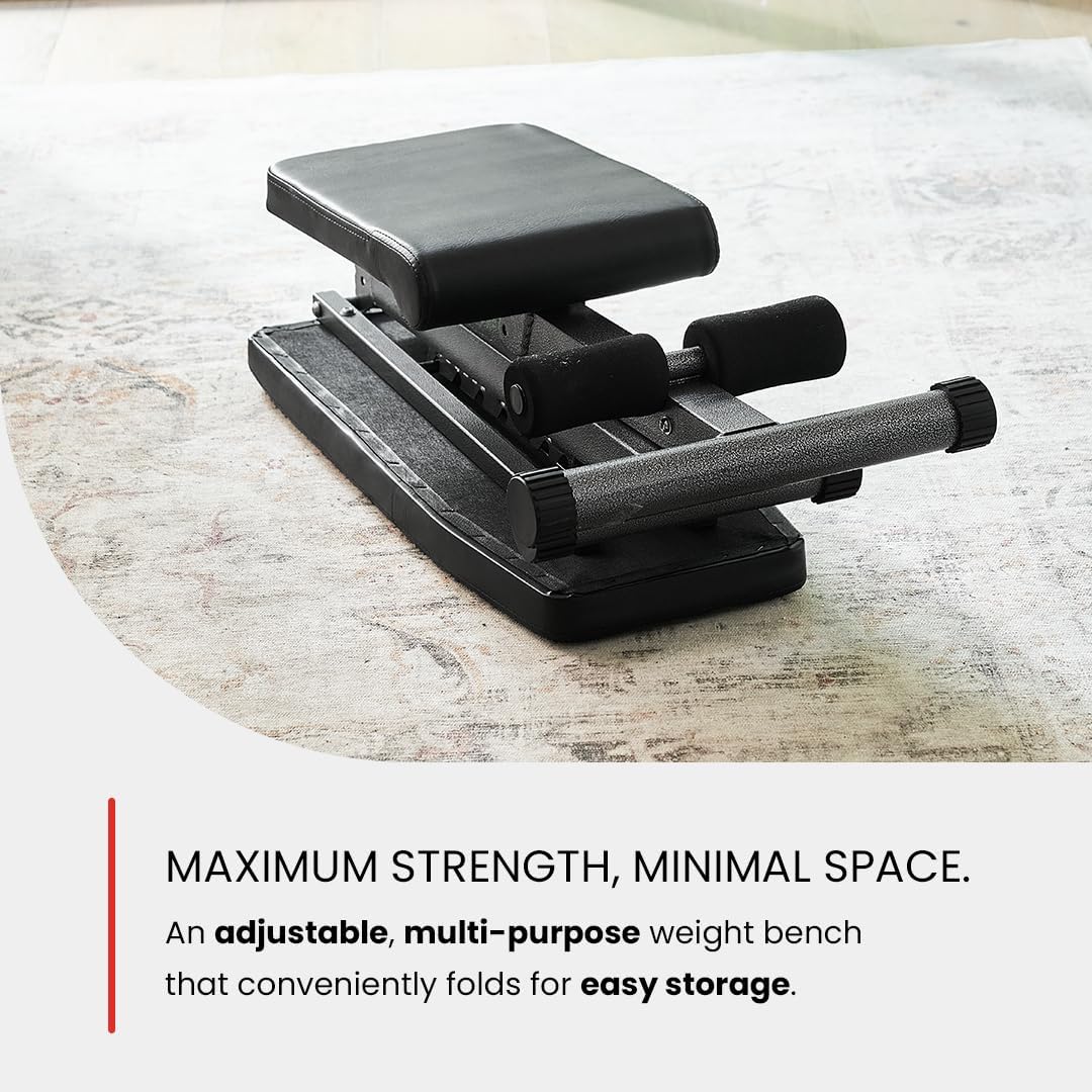 Finer Form 5-in-1 Weight Bench, Adjustable & Foldable for Bench Press