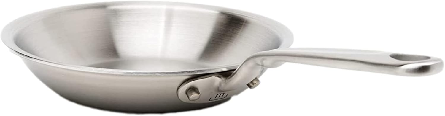 Made In 8-Inch Stainless Steel Frying Pan - 5-Layer Stainless Steel Clad Construction with American Metals