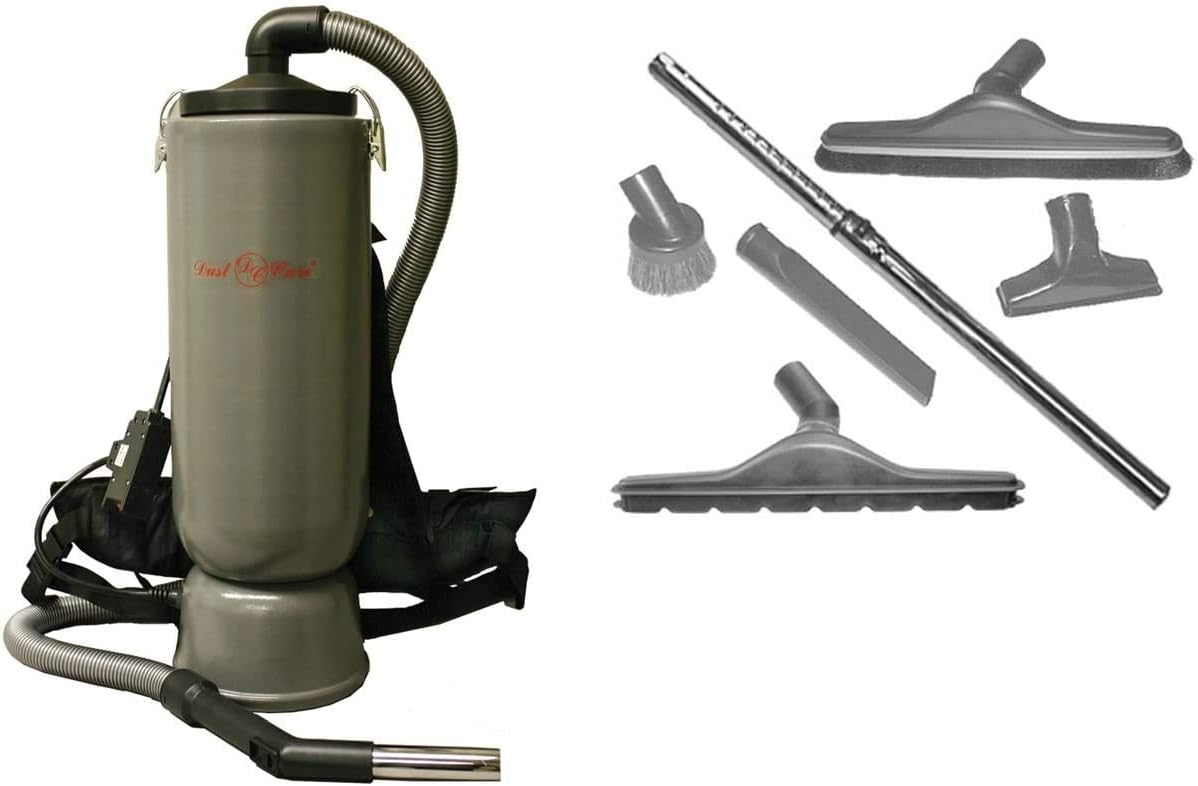 DC120 Heavy Duty Commercial Backpack Vacuum with HEPA Filtration, 10 Quart Capacity