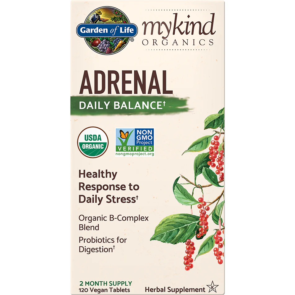 Adrenal Daily Balance Organic 120 vtabs by Garden Of Life - Kansas Nuitrition - HNZSDS