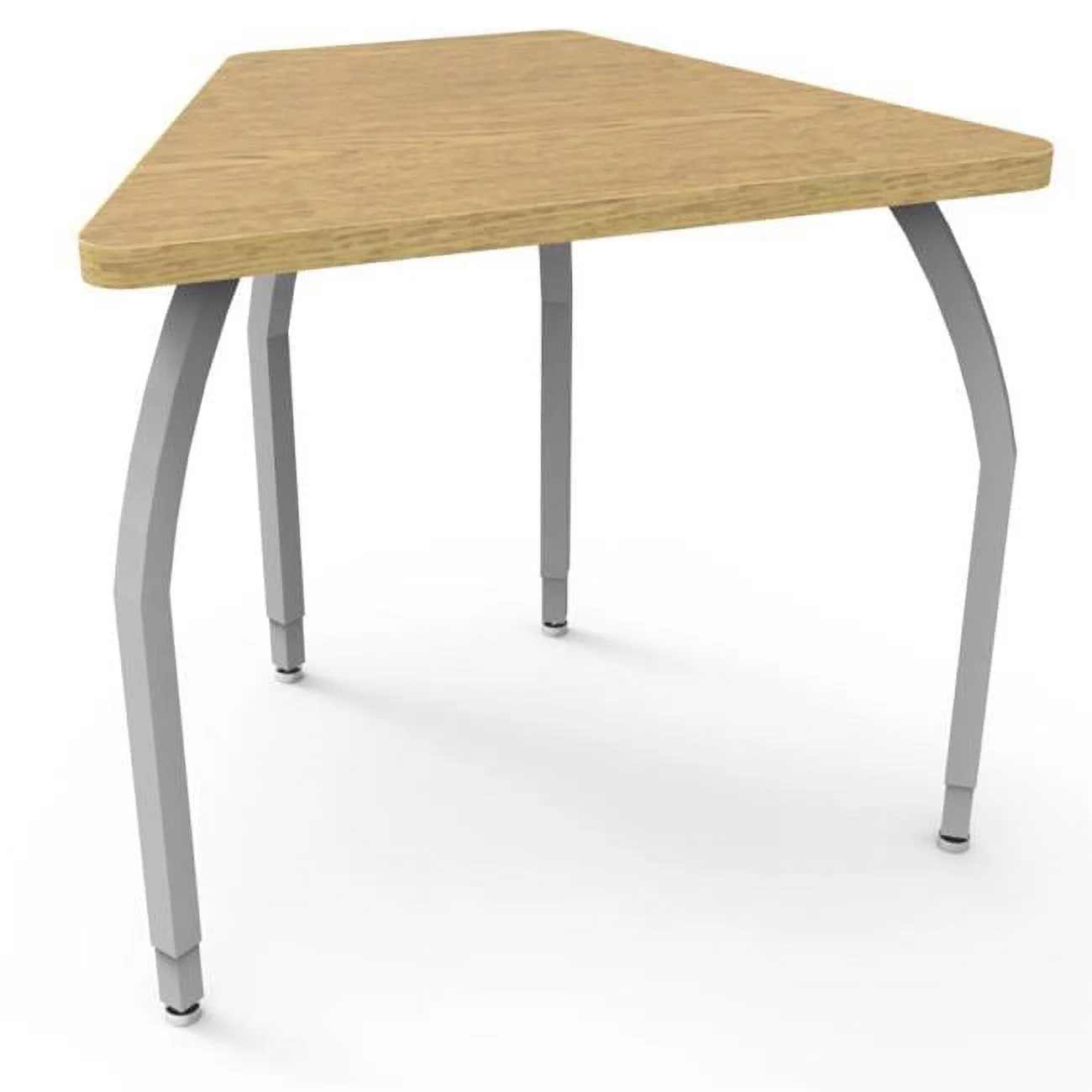 Wisconsin Bench ELO6217-EJASS-94-94 Elo Connect 8 Desk - Fusion Maple Laminate & Banding with 4 Junior Adjustable Smooth Silver Legs