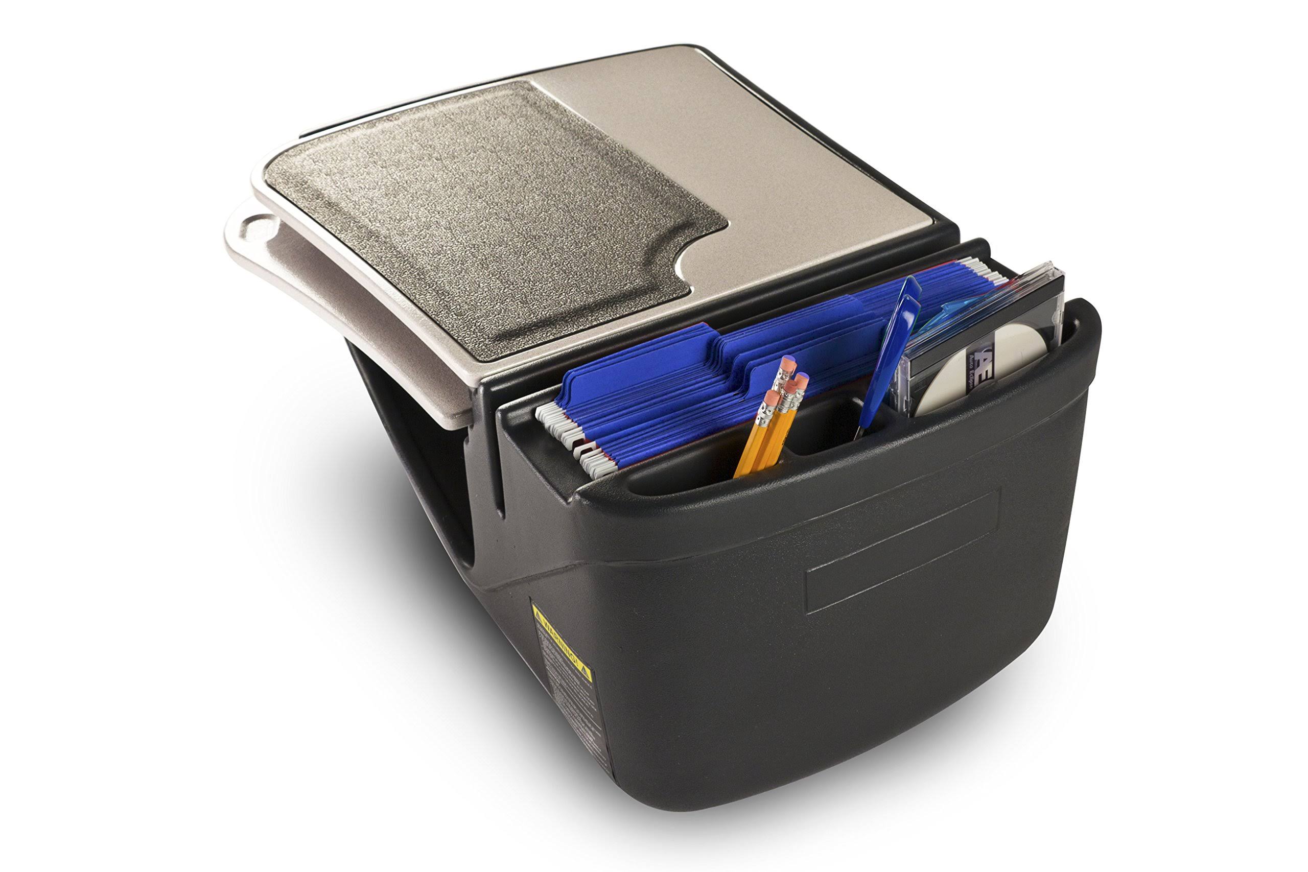 AutoExec GripMaster Car Desk with Built-in Power Inverter - Grey