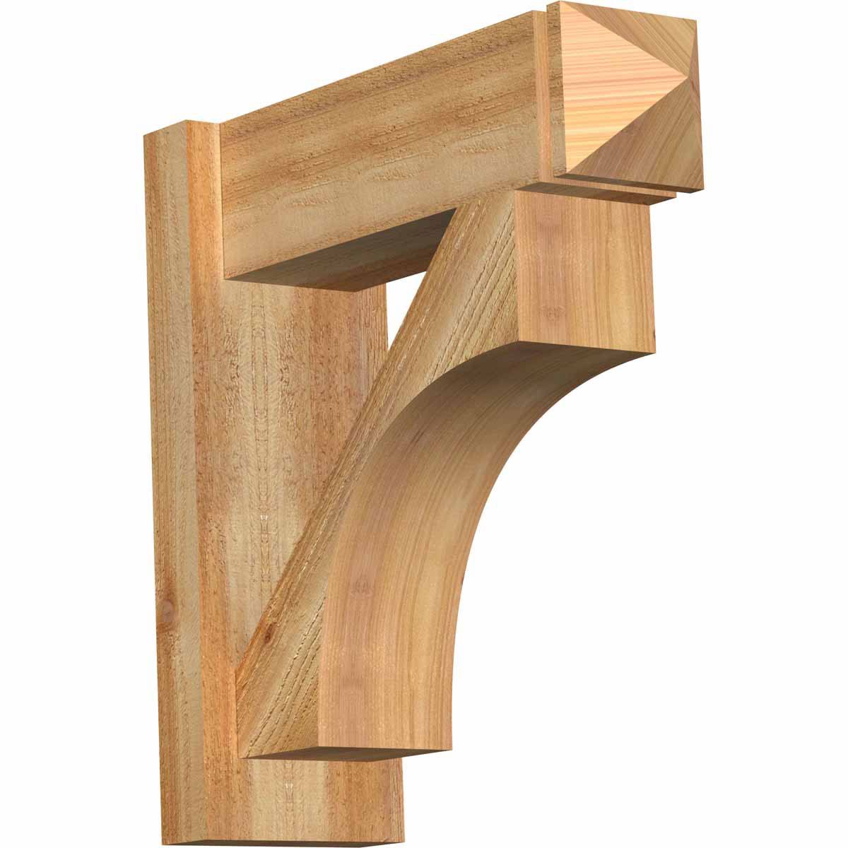 Ekena Millwork OUT06X18X18WTL03RWR 6x22W x 18x22D x 18x22H Westlake Rough Sawn Arts and Crafts Outlooker, Western Red Cedar